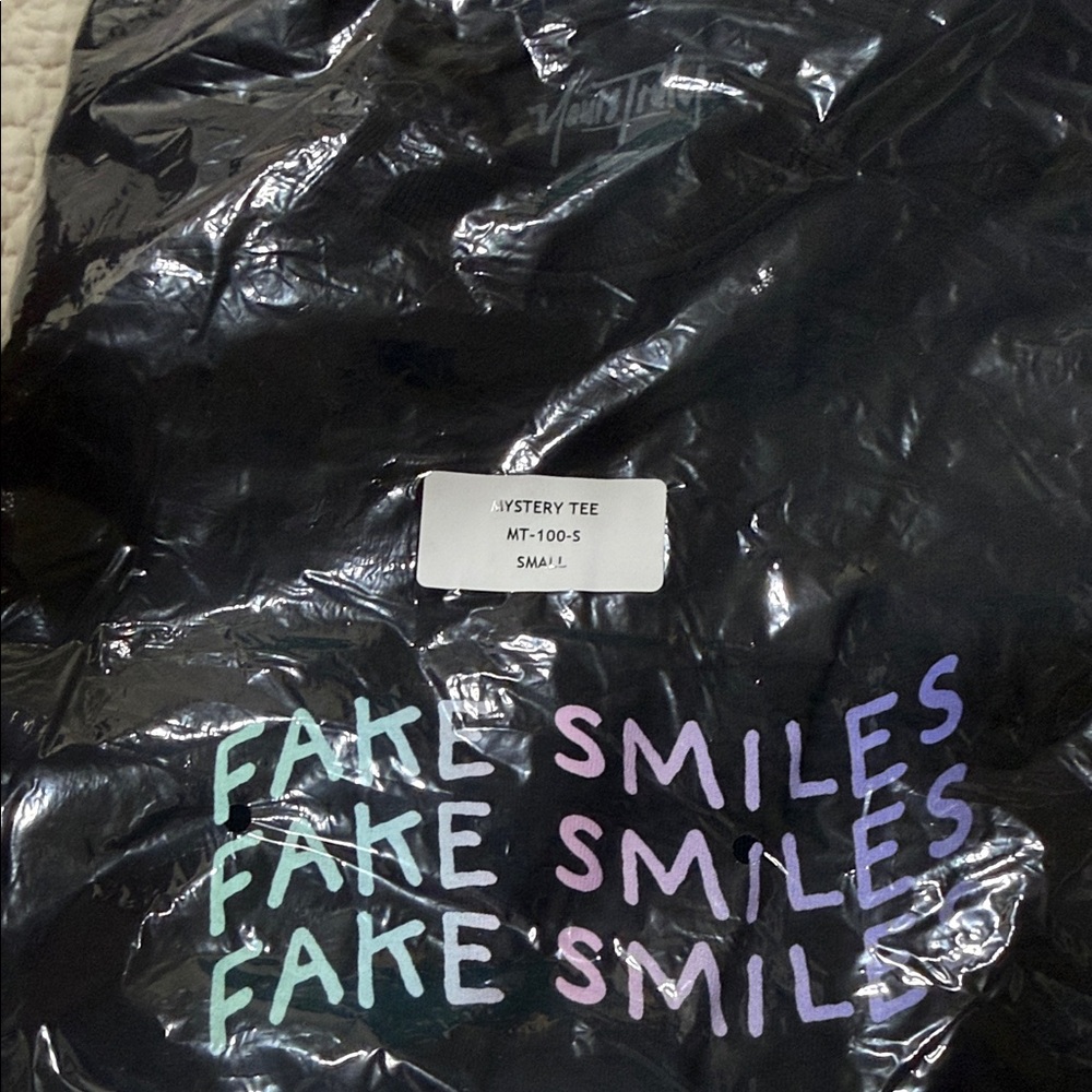 Black "Fake Smiles" Short Sleeve Tee